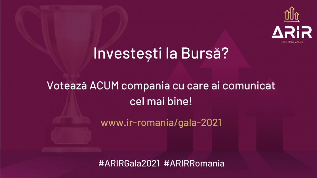 ARIR PREMIAZĂ PERFORMANȚA ȘI COMUNICAREA CU INVESTITORII ÎN CADRUL GALEI ARIR DIN 13 NOIEMBRIE ARIR PREMIAZĂ PERFORMANȚA ȘI COMUNICAREA CU INVESTITORII ÎN CADRUL GALEI ARIR DIN 13 NOIEMBRIE