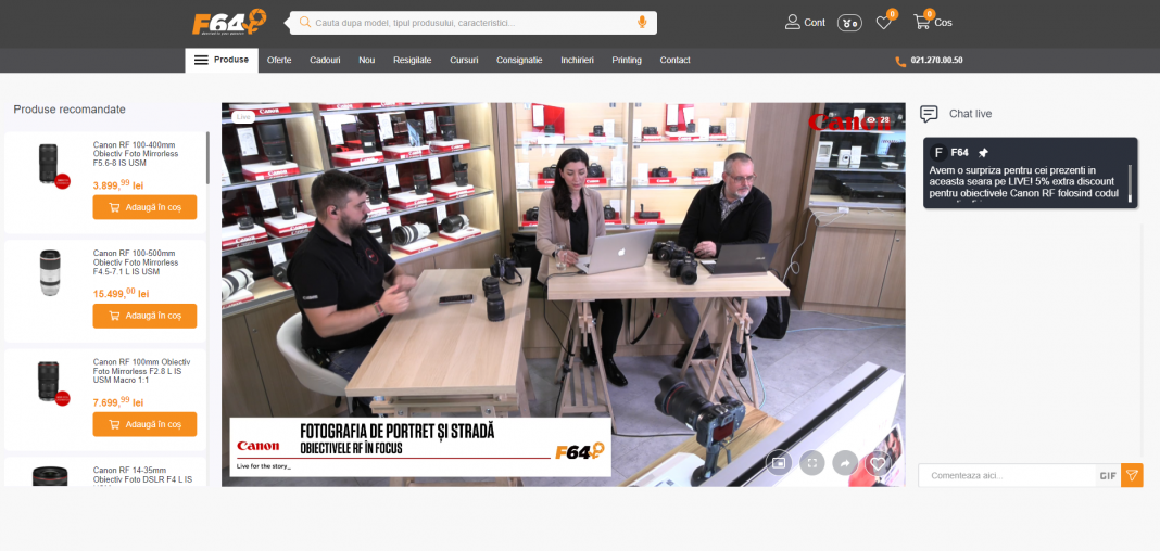 F64, primul eveniment de Live Shopping cu ajutorul tehnologiei VTEX F64, primul eveniment de Live Shopping cu ajutorul tehnologiei VTEX