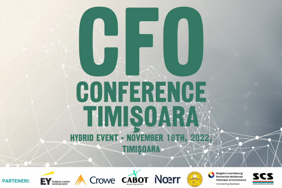 CFO Conference Timișoara – 18 noiembrie 2022. Vorbim rolul CFO-ului de astăzi și principalele noutăți fiscale pentru 2023 CFO Conference Timișoara – 18 noiembrie 2022. Vorbim rolul CFO-ului de astăzi și principalele noutăți fiscale pentru 2023