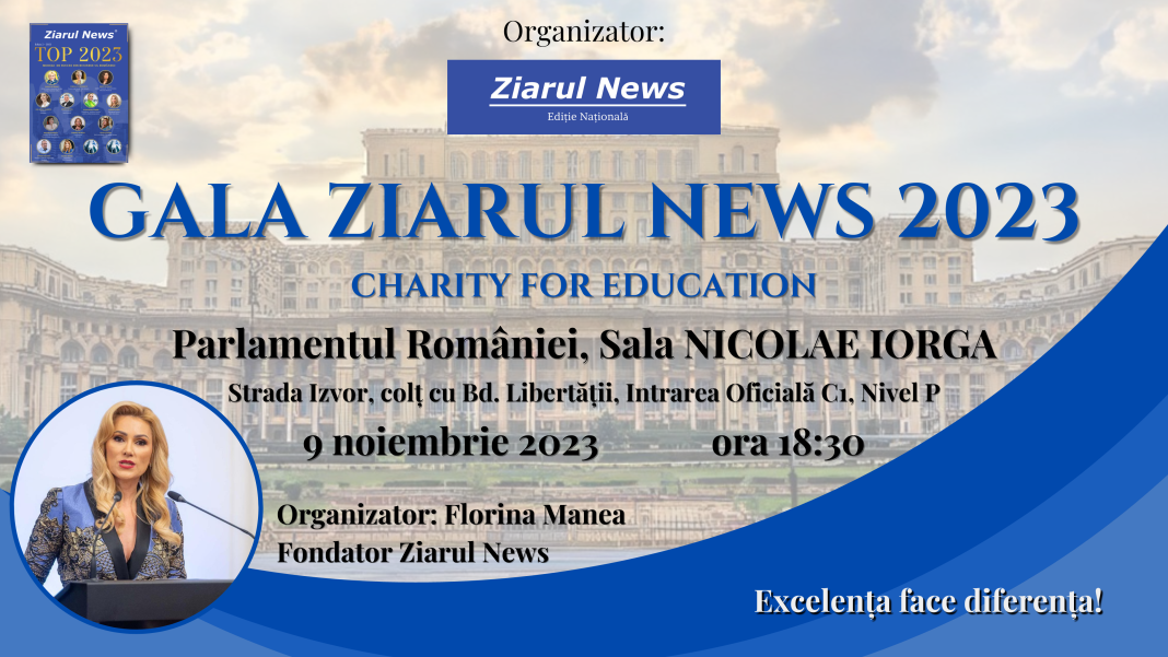 Gala Ziarului News 2023 îi premiază pe cei care au adus, prin activitatea lor, beneficii EDUCAȚIEI Gala Ziarului News 2023 îi premiază pe cei care au adus, prin activitatea lor, beneficii EDUCAȚIEI