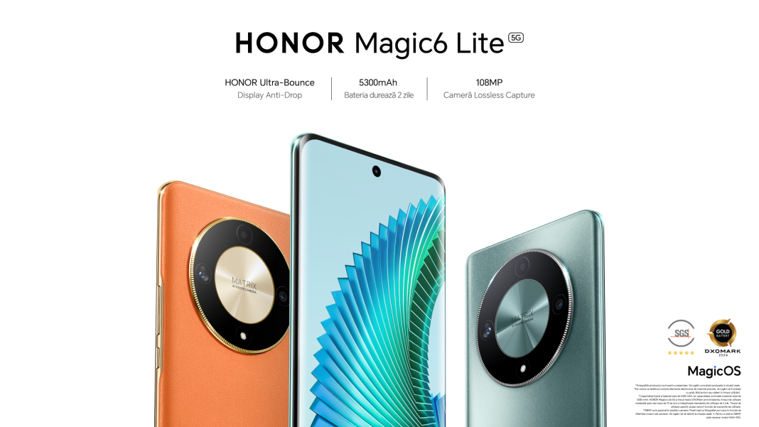 HONOR lansează în România smartphone-ul Magic6 Lite HONOR lansează în România smartphone-ul Magic6 Lite
