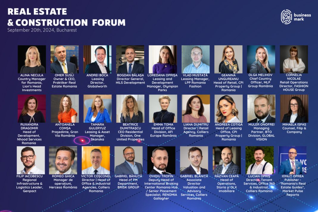 A XIX-a ediție a „Real Estate & Construction Forum”: Peste 25 de lideri din industrie analizează provocările și oportunitățile sectorului imobiliar A XIX-a ediție a „Real Estate & Construction Forum”: Peste 25 de lideri din industrie analizează provocările și oportunitățile sectorului imobiliar