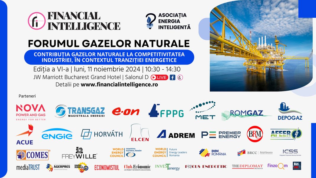 Financial Intelligence, în parteneriat cu Asociația Energia Inteligentă, organizează luni, 11 noiembrie, a șasea ediție a FORUMULUI GAZELOR NATURALE Financial Intelligence, în parteneriat cu Asociația Energia Inteligentă, organizează luni, 11 noiembrie, a șasea ediție a FORUMULUI GAZELOR NATURALE