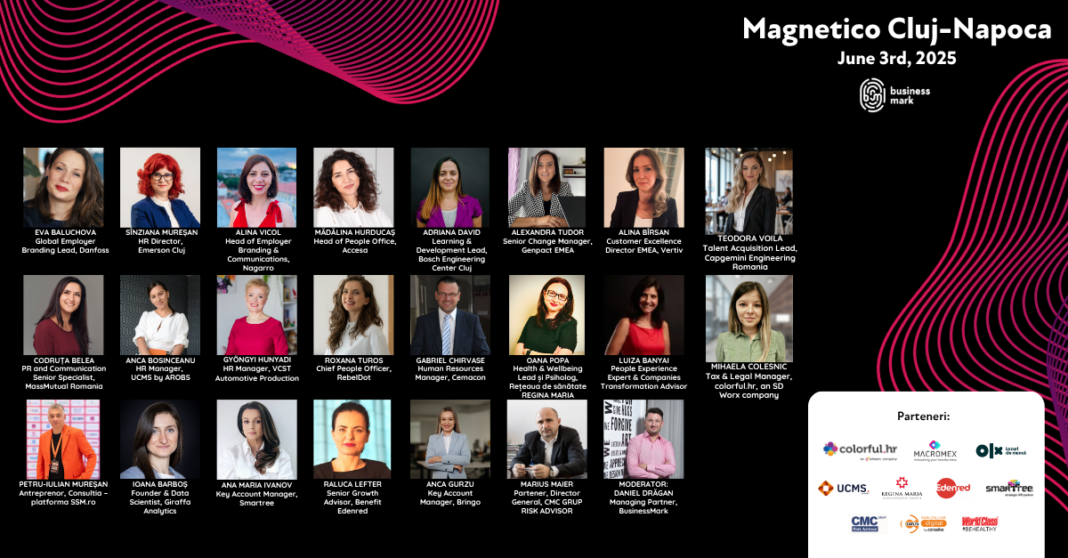 O nouă ediție a conferinței „Magnetico” la Cluj-Napoca: Lideri din domeniul Resurselor Umane analizează cele mai eficiente strategii în atragerea și retenția talentelor O nouă ediție a conferinței „Magnetico” la Cluj-Napoca: Lideri din domeniul Resurselor Umane analizează cele mai eficiente strategii în atragerea și retenția talentelor