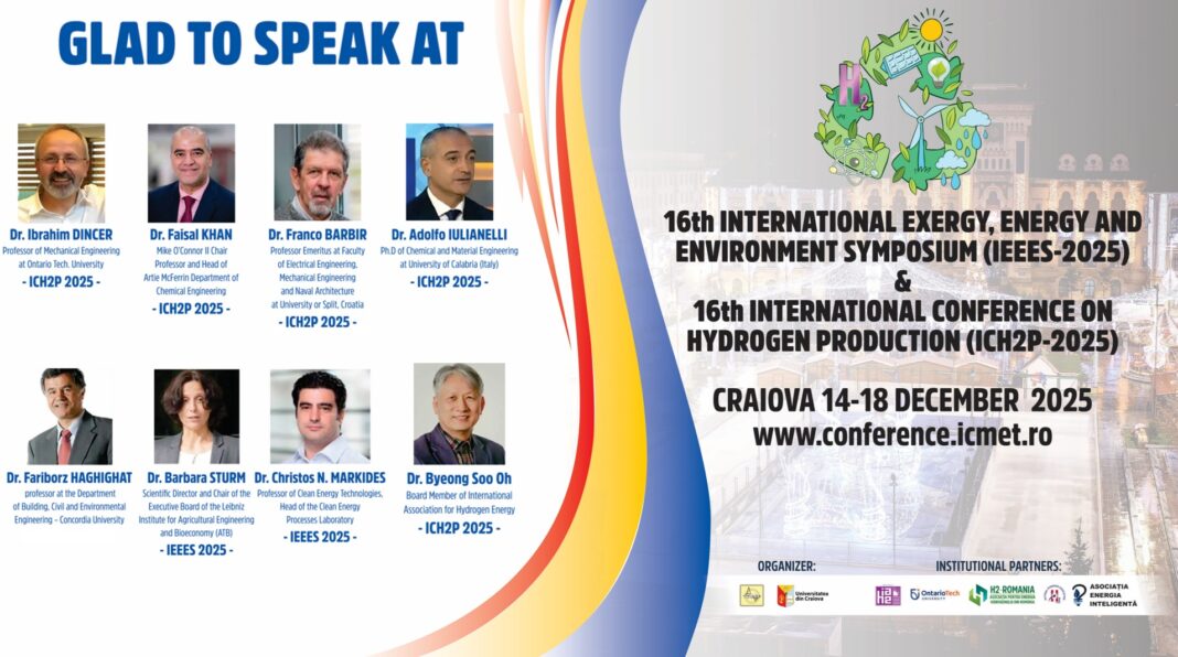 Vorbitori de marcă au confirmat prezența la ICH2P și IEEES 2025, evenimente organizate de ICMET Craiova și Universitate din Craiova Vorbitori de marcă au confirmat prezența la ICH2P și IEEES 2025, evenimente organizate de ICMET Craiova și Universitate din Craiova