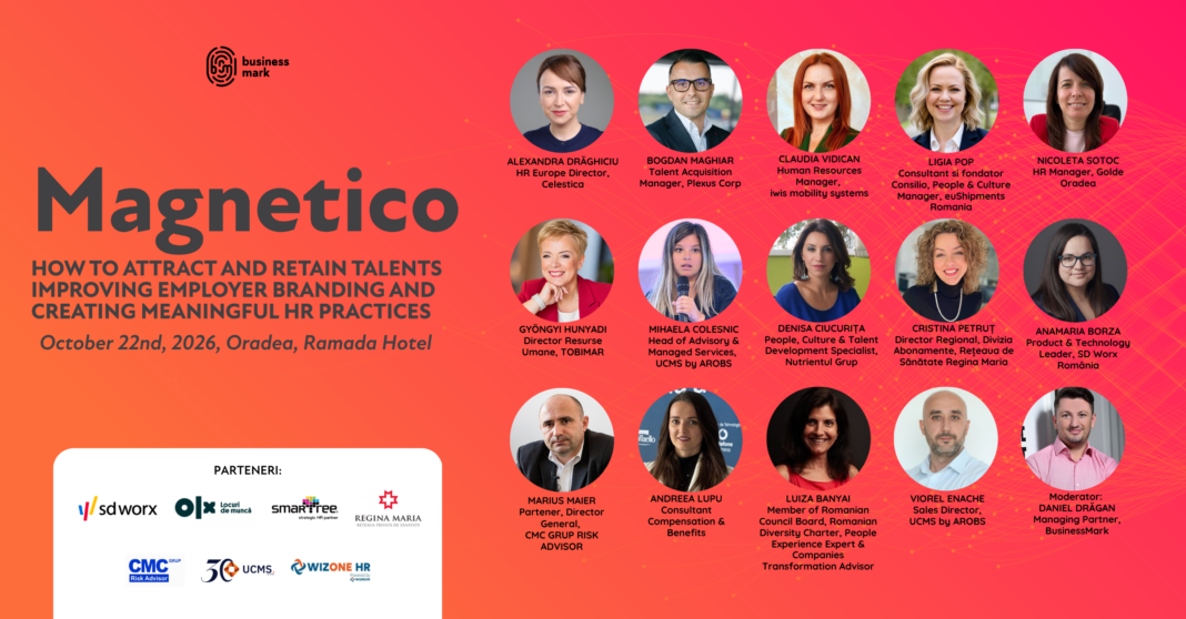 Un nou eveniment dedicat liderilor de HR din Oradea. Pe 22 octombrie, lideri din domeniu analizează cele mai eficiente strategii pentru consolidarea brandului de angajator Un nou eveniment dedicat liderilor de HR din Oradea. Pe 22 octombrie, lideri din domeniu analizează cele mai eficiente strategii pentru consolidarea brandului de angajator